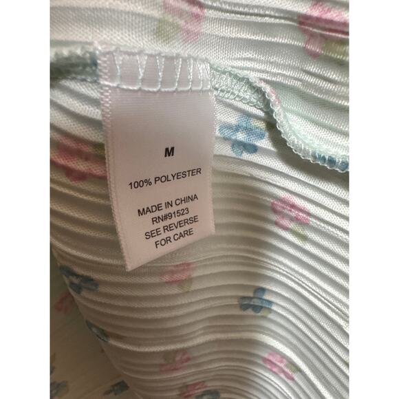 Brand New Roudelain Women's Size Medium Blue Petal 2 Piece Pajama Set Sleepwear - Picture 8 of 11